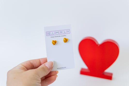 Pancake Heart Studs