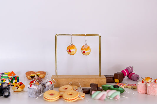 Smaller Dusted Cream Buns Earrings