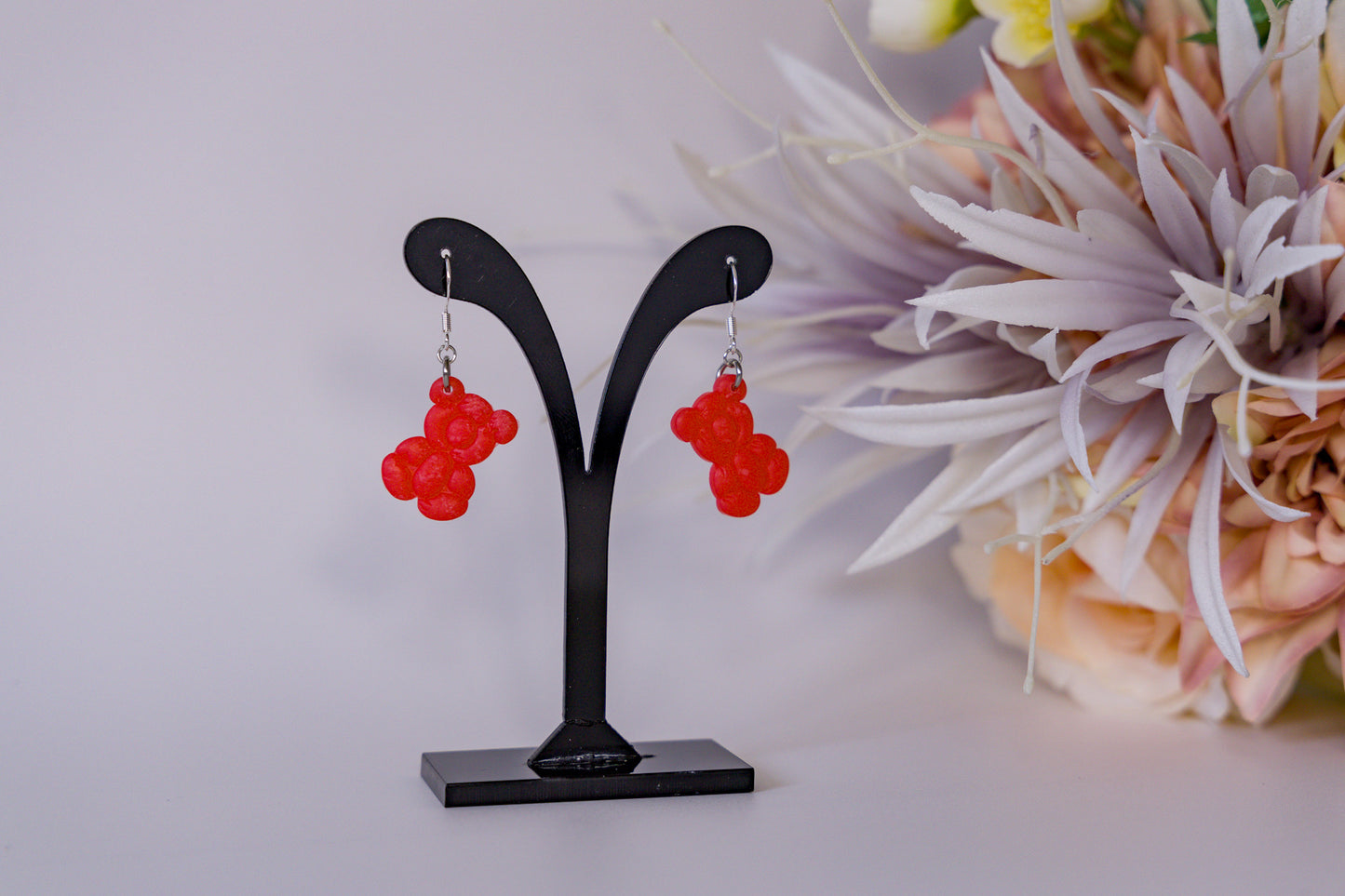 Teddy Bear Balloon Animal Earrings