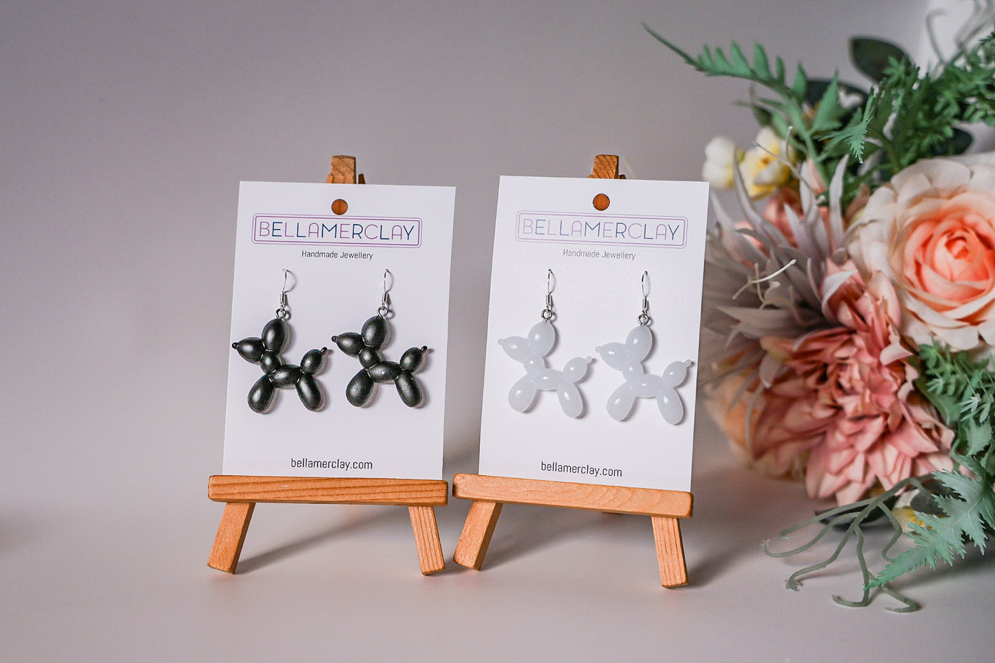 3D Balloon Dog Earrings