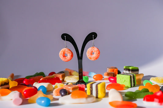 Peach Circle Lolly Earrings