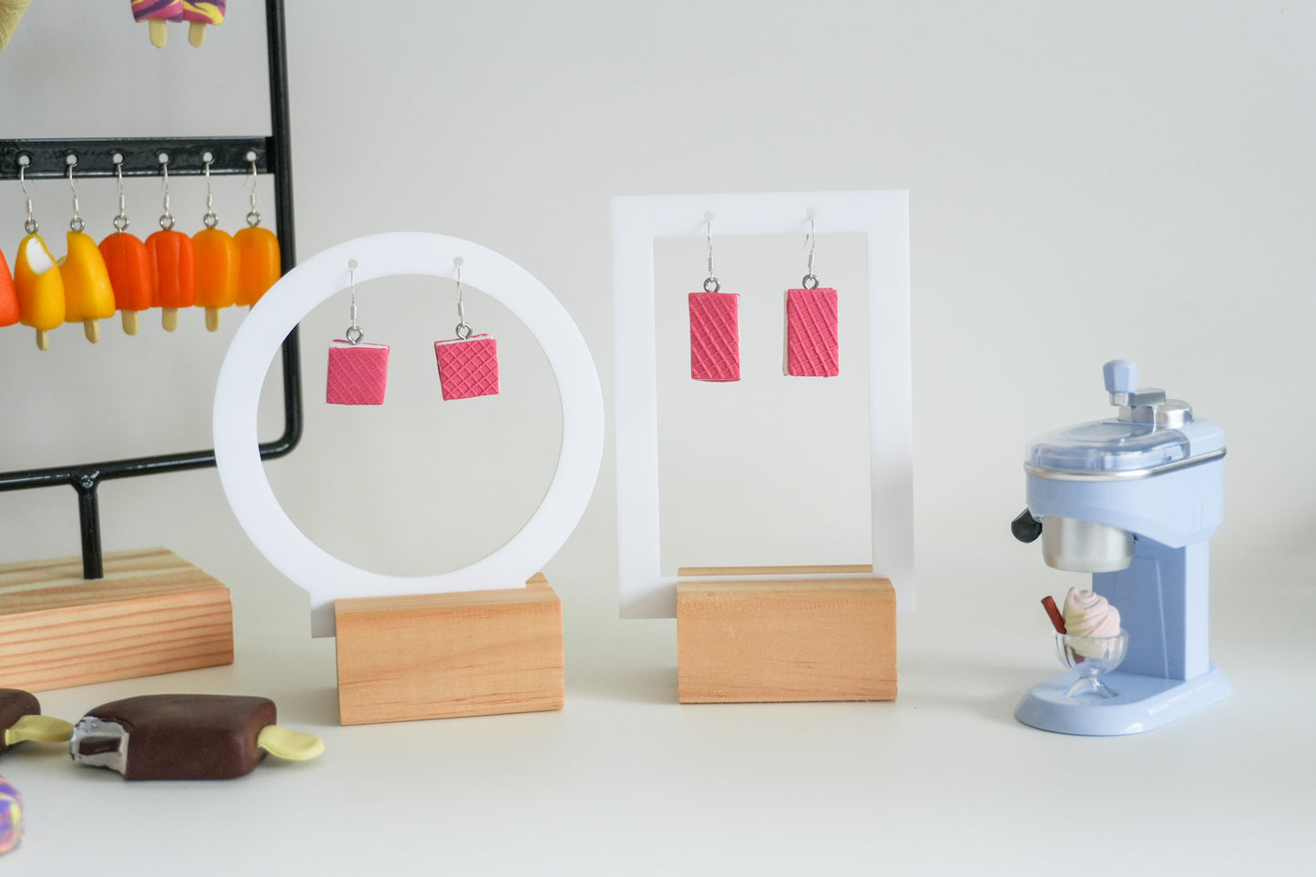Wafer Ice Cream Sandwich Earrings