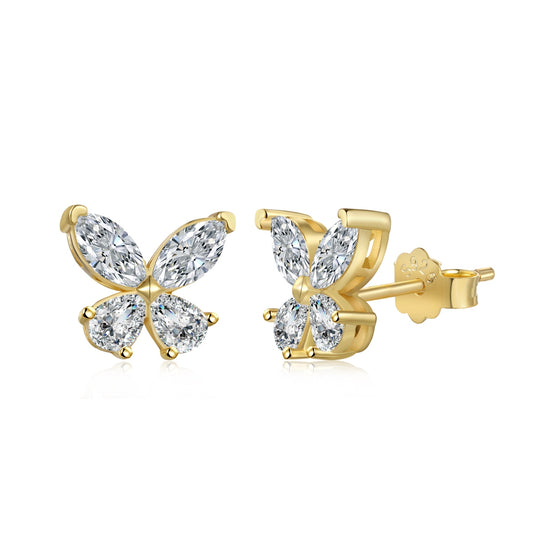 Mini Crystal Butterfly Studs