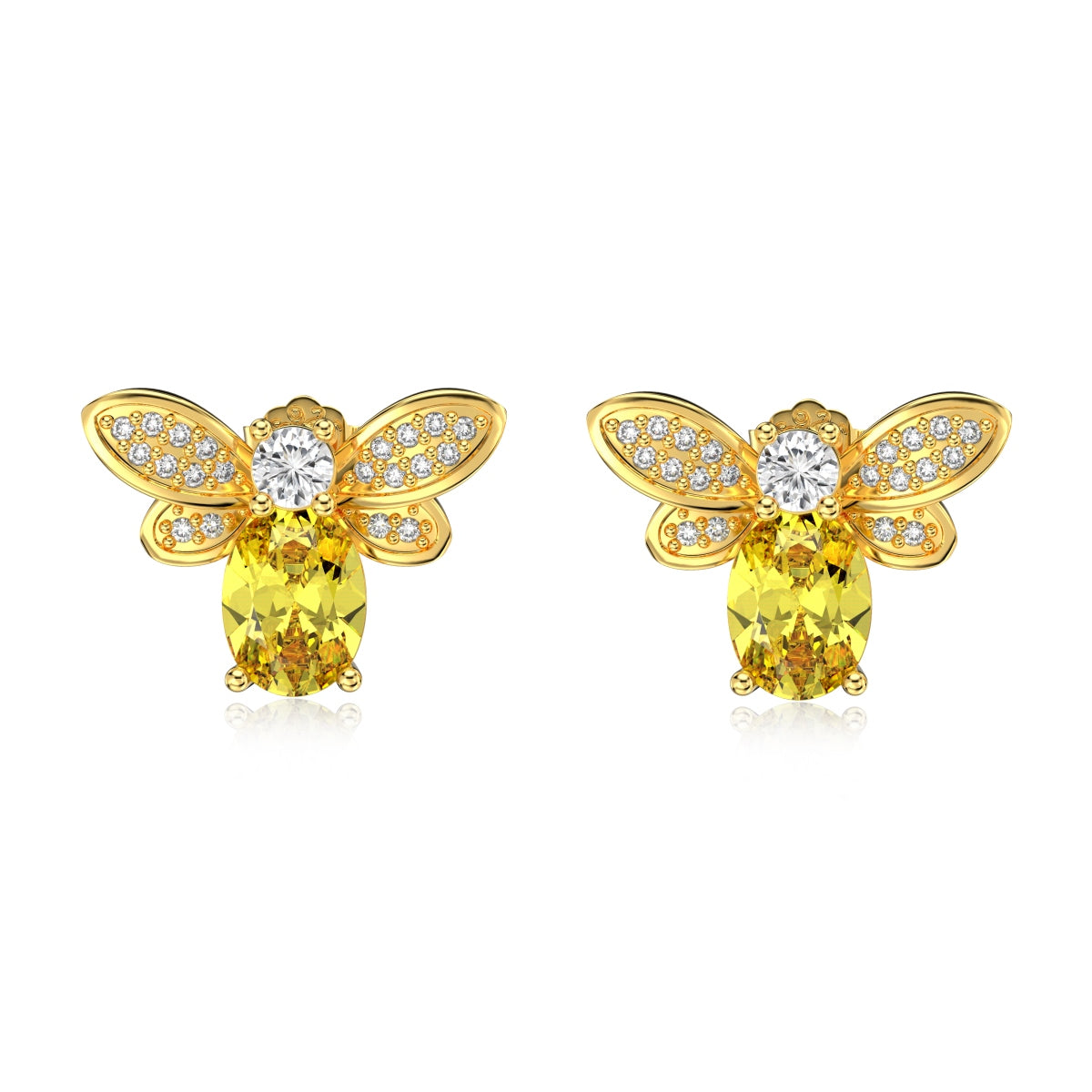 Gold Bee Studs