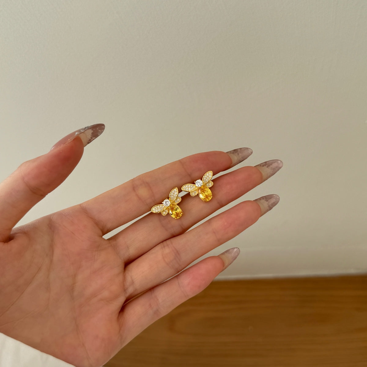 Gold Bee Studs