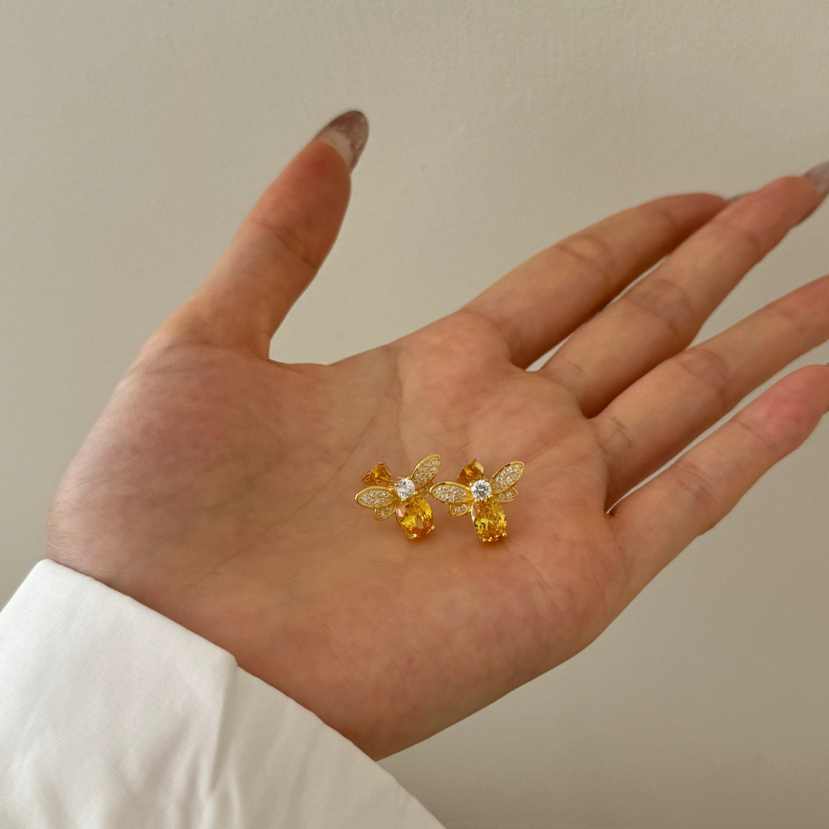 Gold Bee Studs