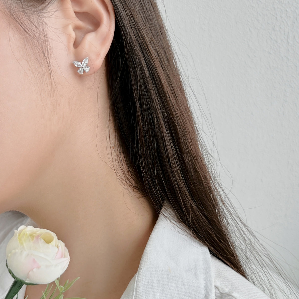 Mini Crystal Butterfly Studs