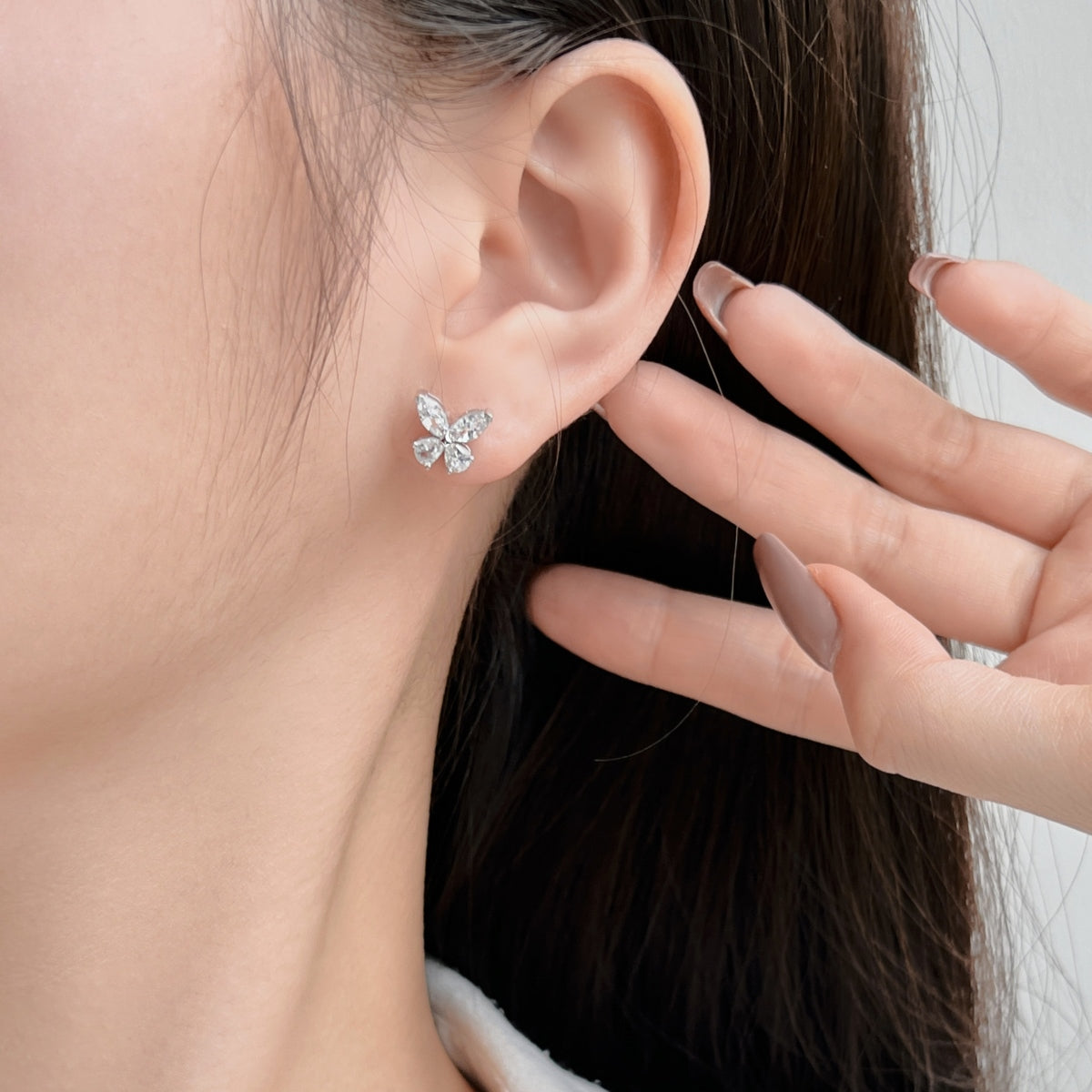 Mini Crystal Butterfly Studs