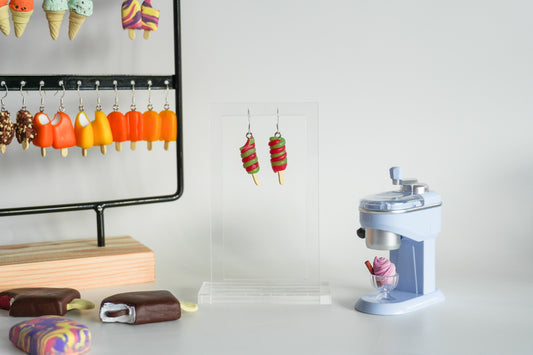 Cyclone Ice Block Earrings