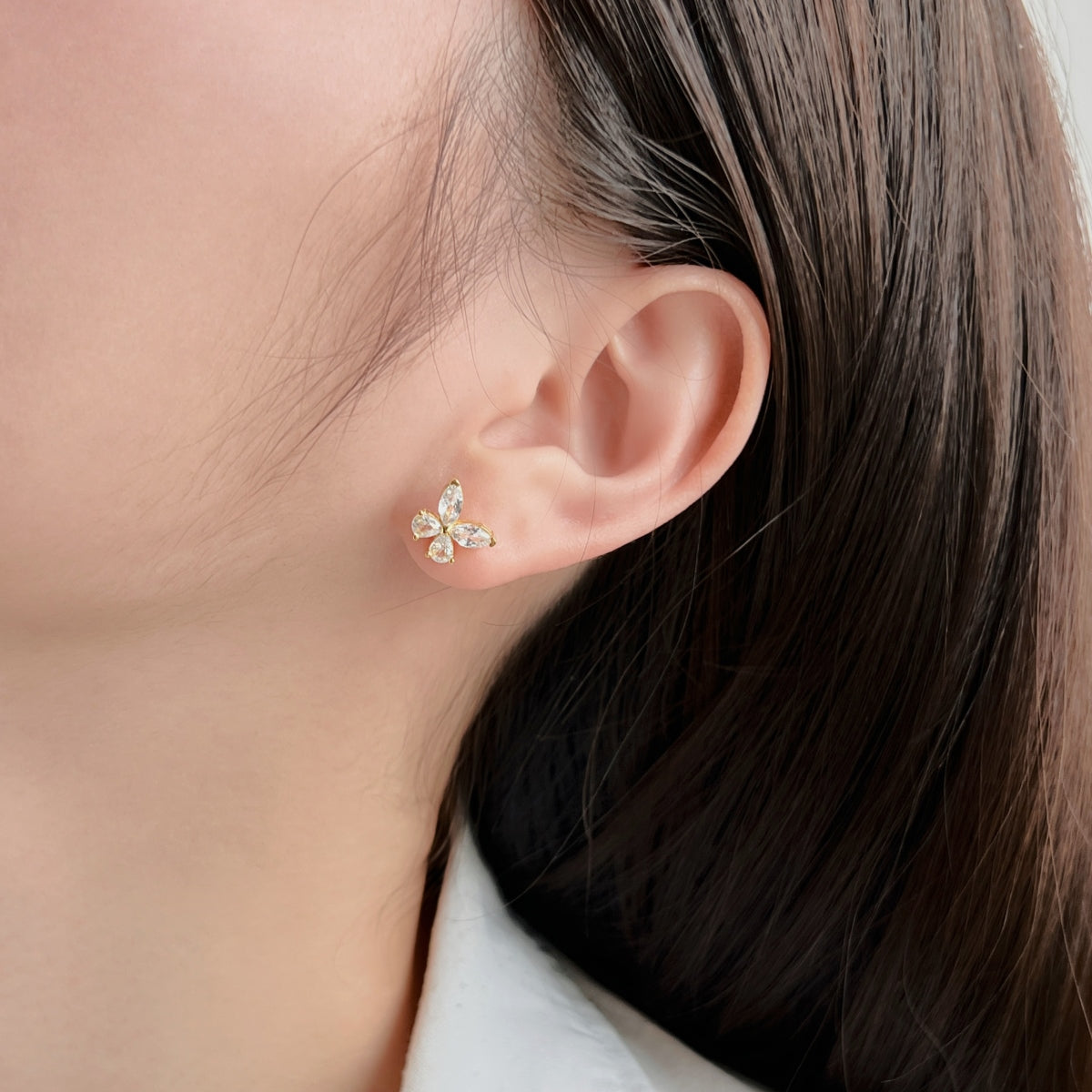 Mini Crystal Butterfly Studs