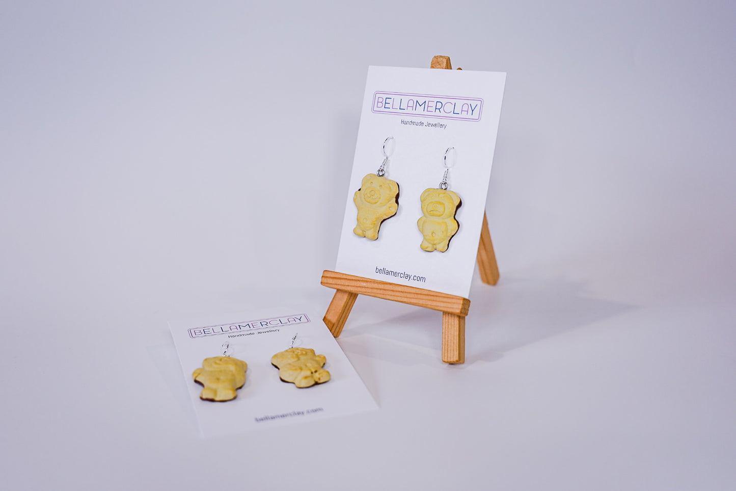 Choc Dipped Tiny Teddy Earrings