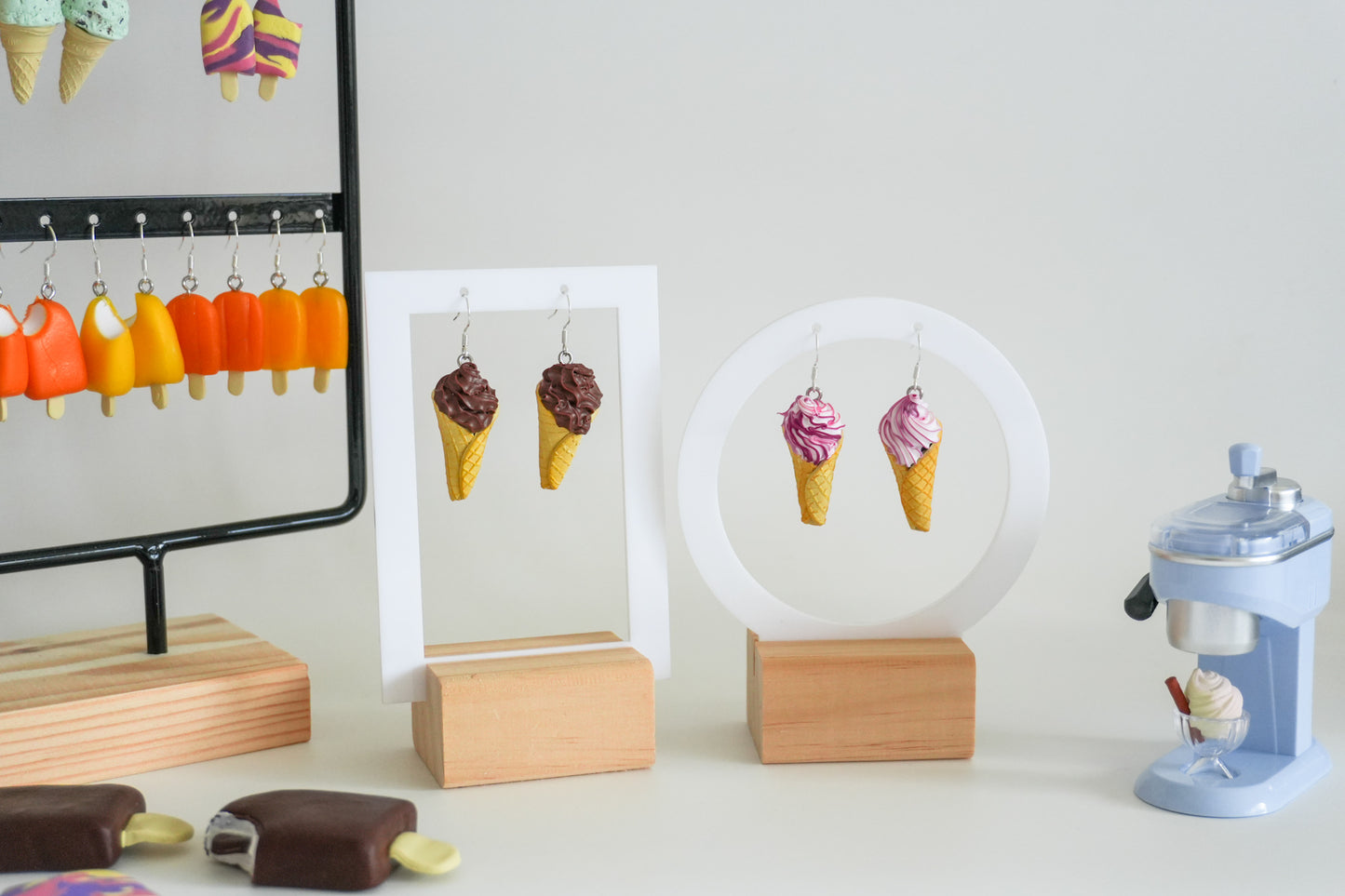 Full Waffle Cone Earrings