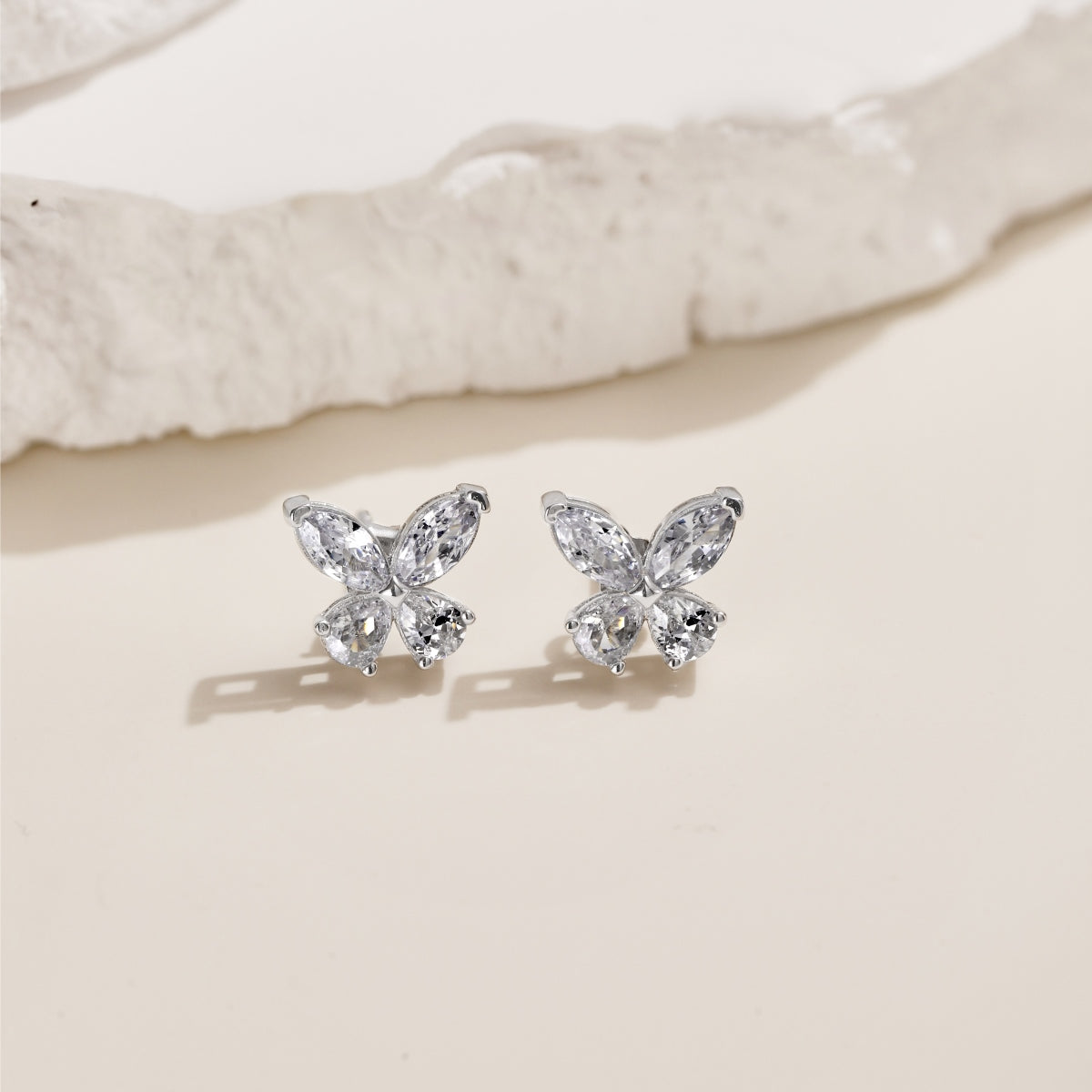 Mini Crystal Butterfly Studs