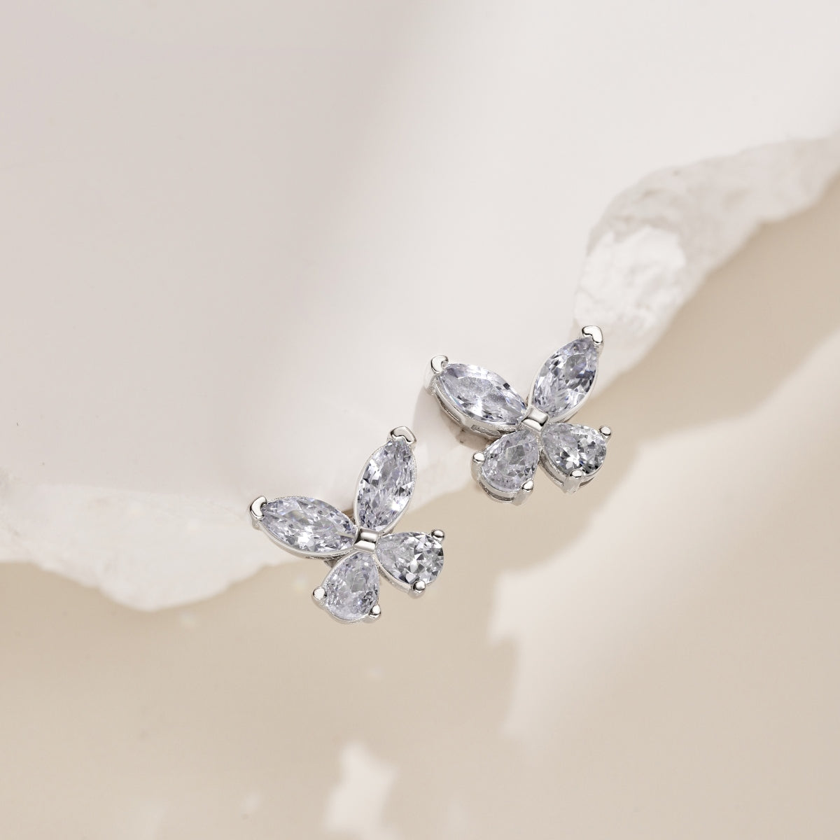 Mini Crystal Butterfly Studs