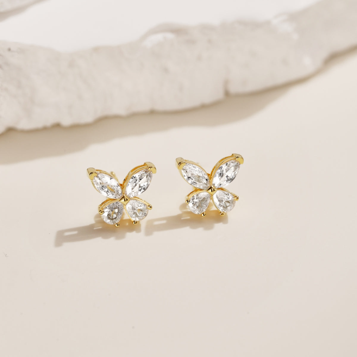 Mini Crystal Butterfly Studs