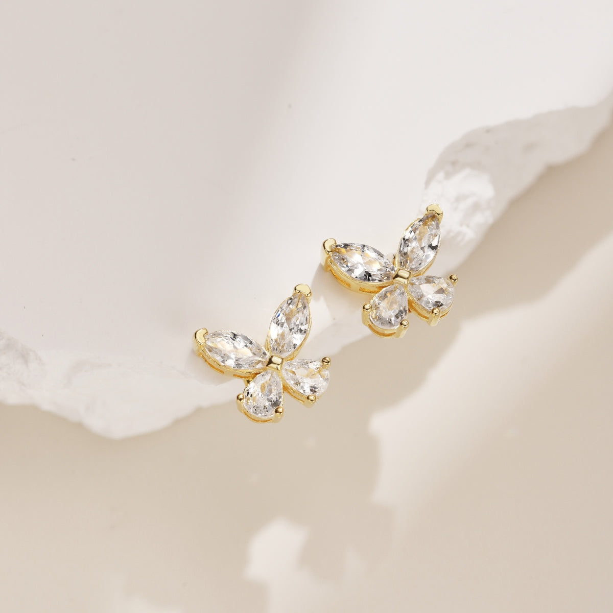 Mini Crystal Butterfly Studs