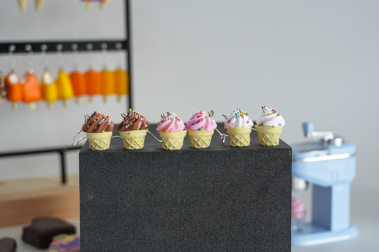 Mini Ice cream Cone Earrings