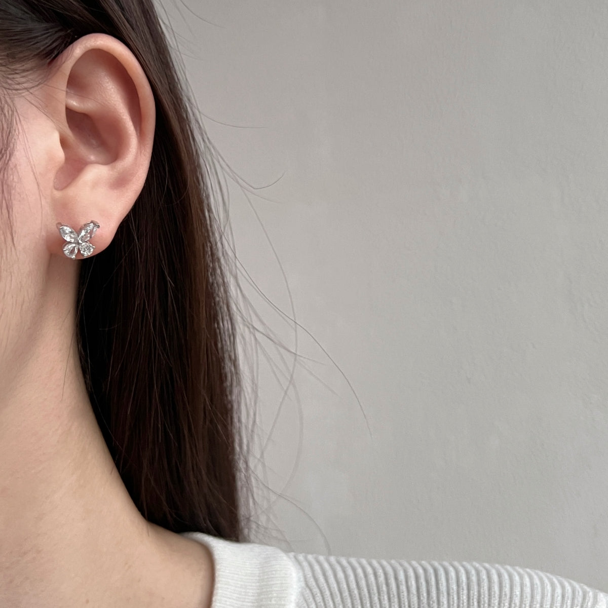 Mini Crystal Butterfly Studs
