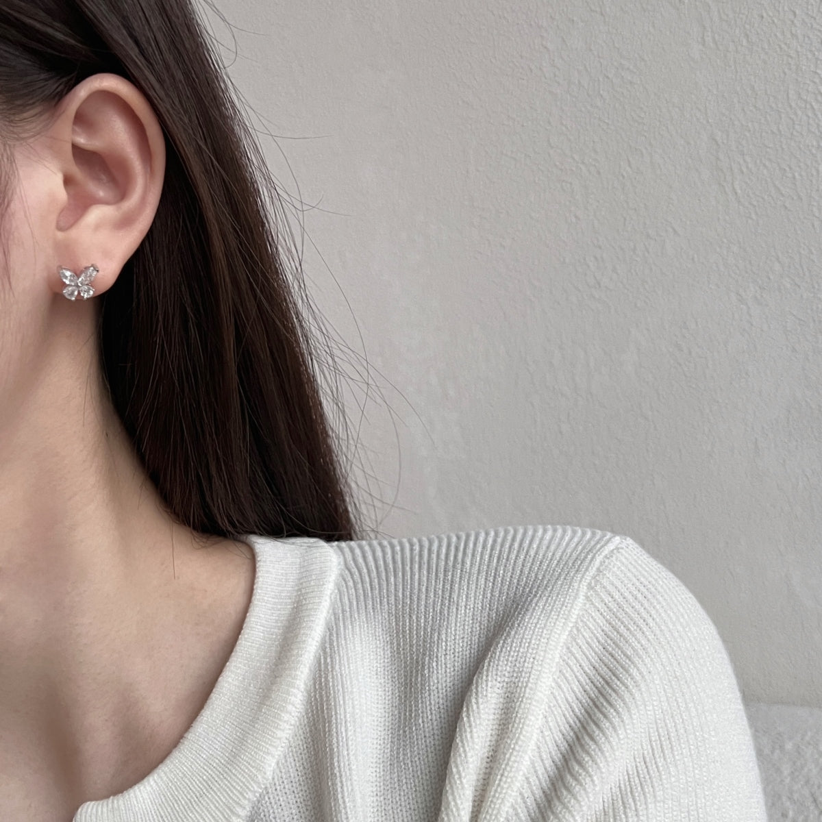 Mini Crystal Butterfly Studs