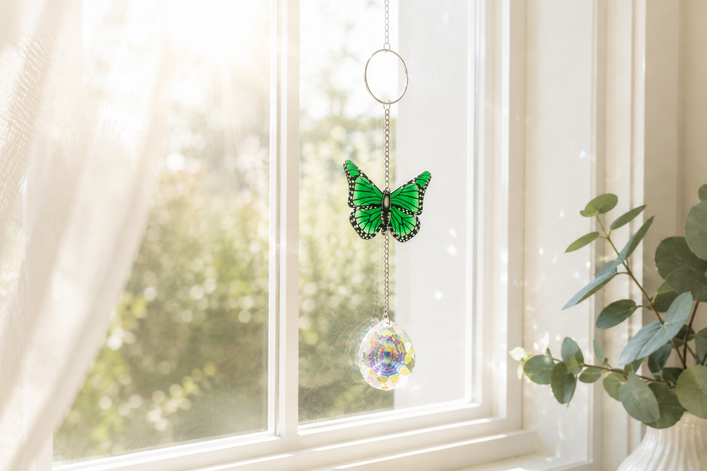 Butterfly Window Hanger/Green Butterfly