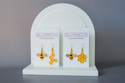 Bee and Comb Combo Earrings