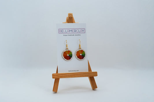 Multicoloured Orange Earrings