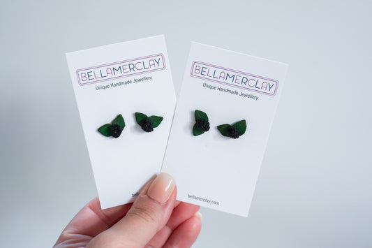 Black berry Stud Earrings