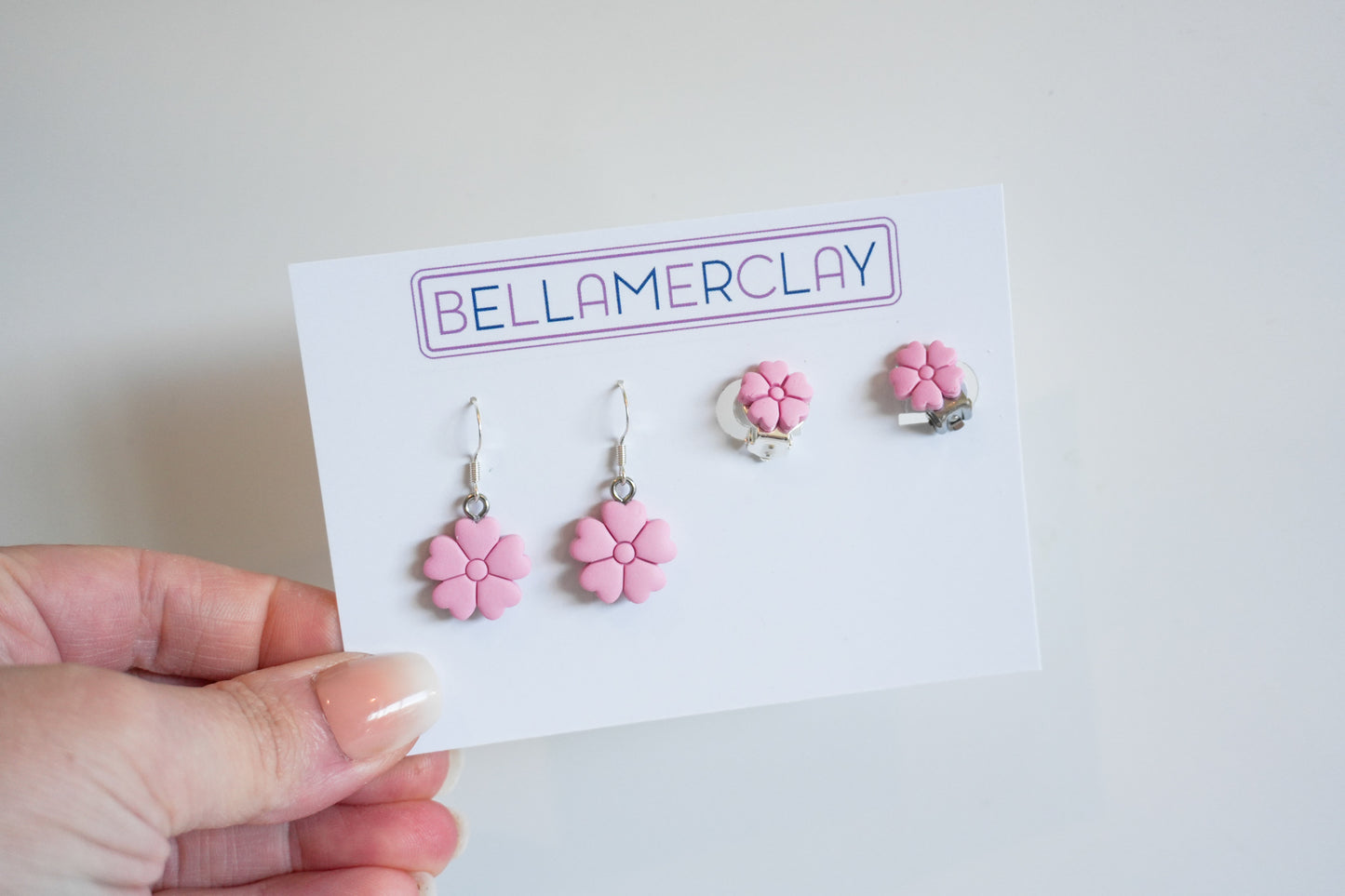 Pink Floral Earrings