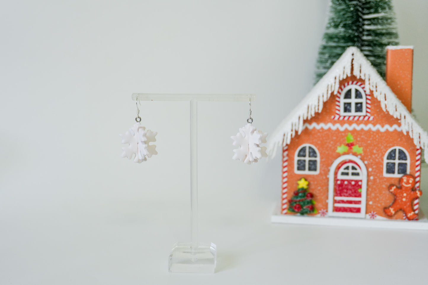 3D Connected Christmas Earrings