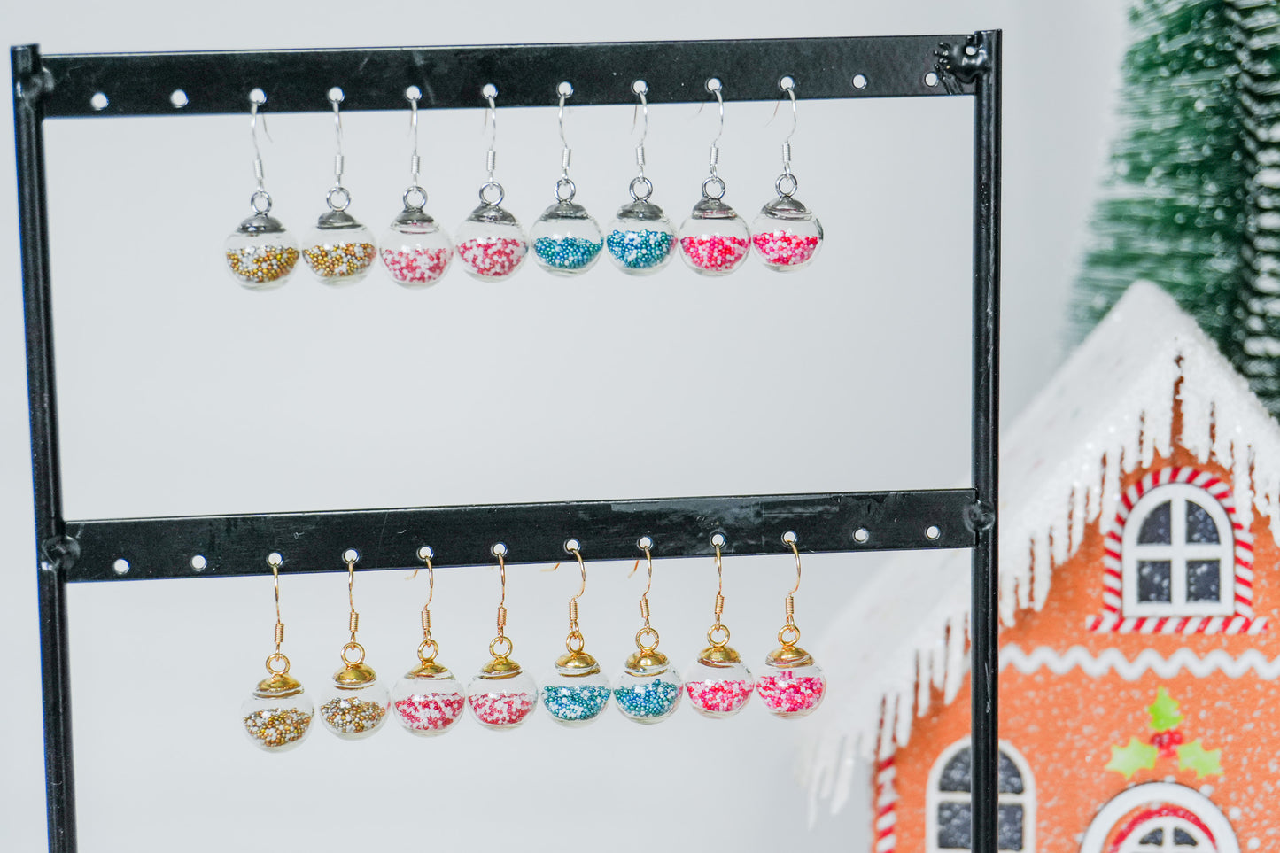 Mini Christmas Bauble Earrings