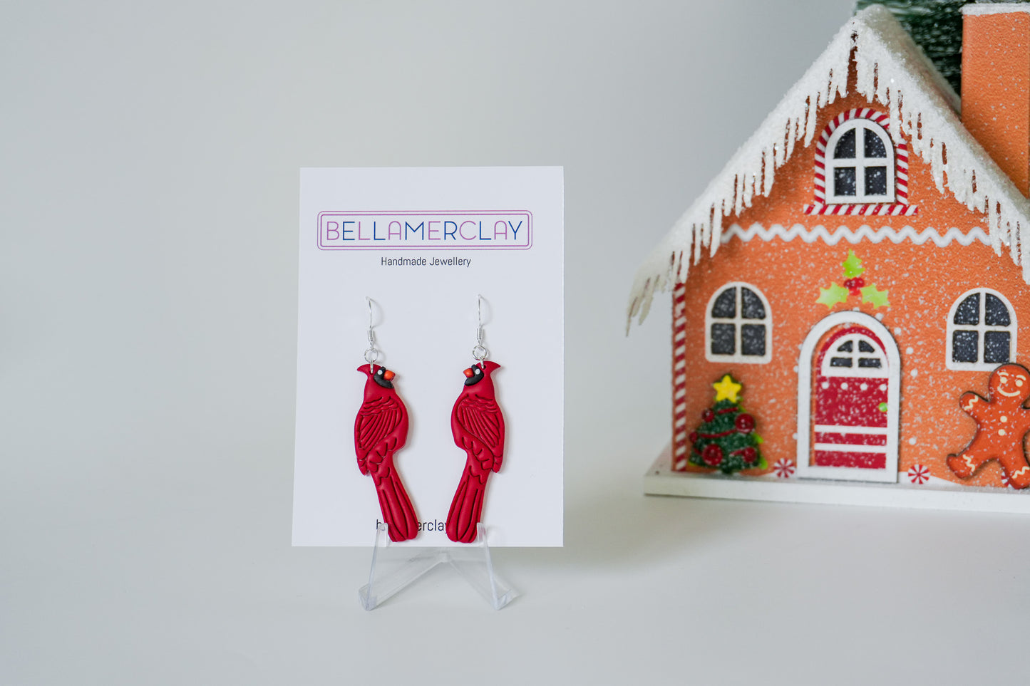 Cardinal Earrings