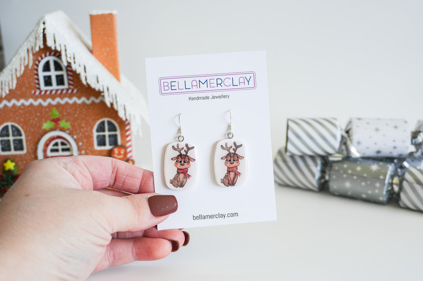Reindeer Cartoon Earrings