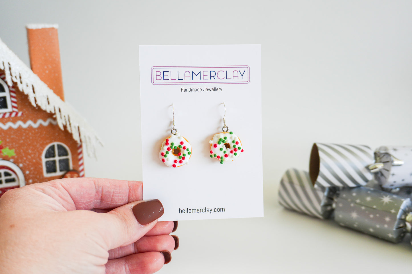 Christmas Donut Earrings