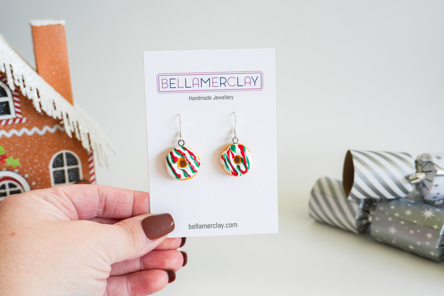Christmas Donut Earrings