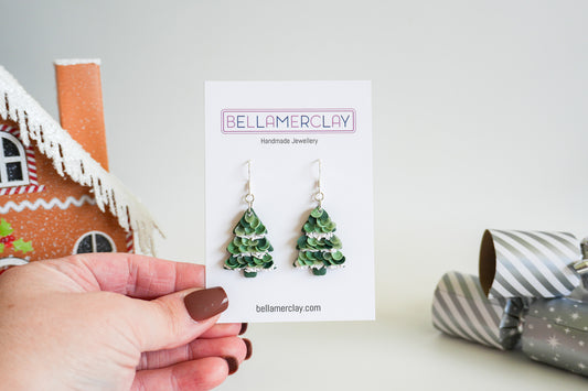 Layered Christmas Trees-Large Earrings