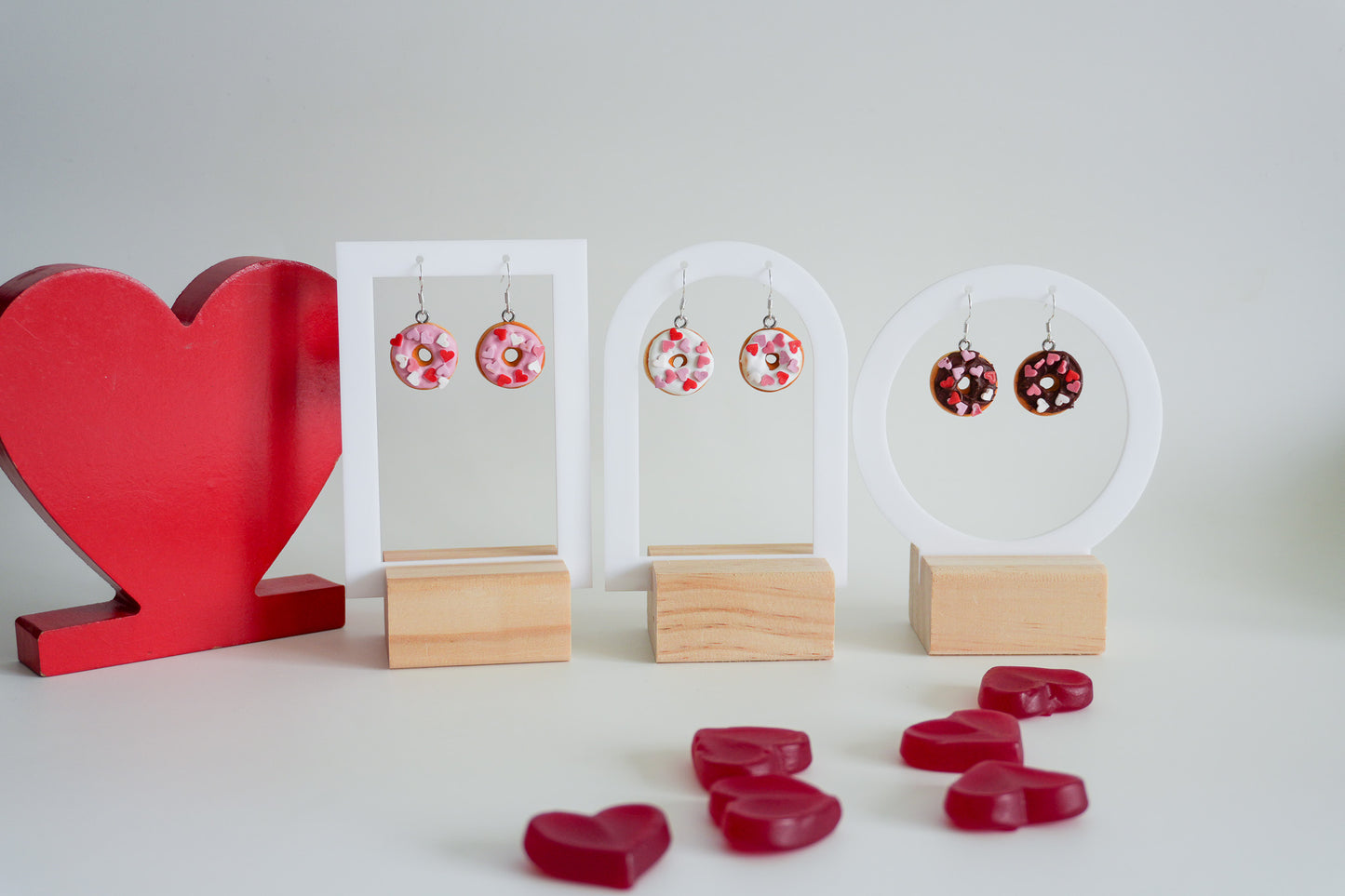 Valentines Donut Earrings