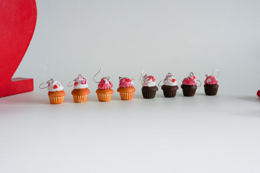 Valentines Cupcake Earrings