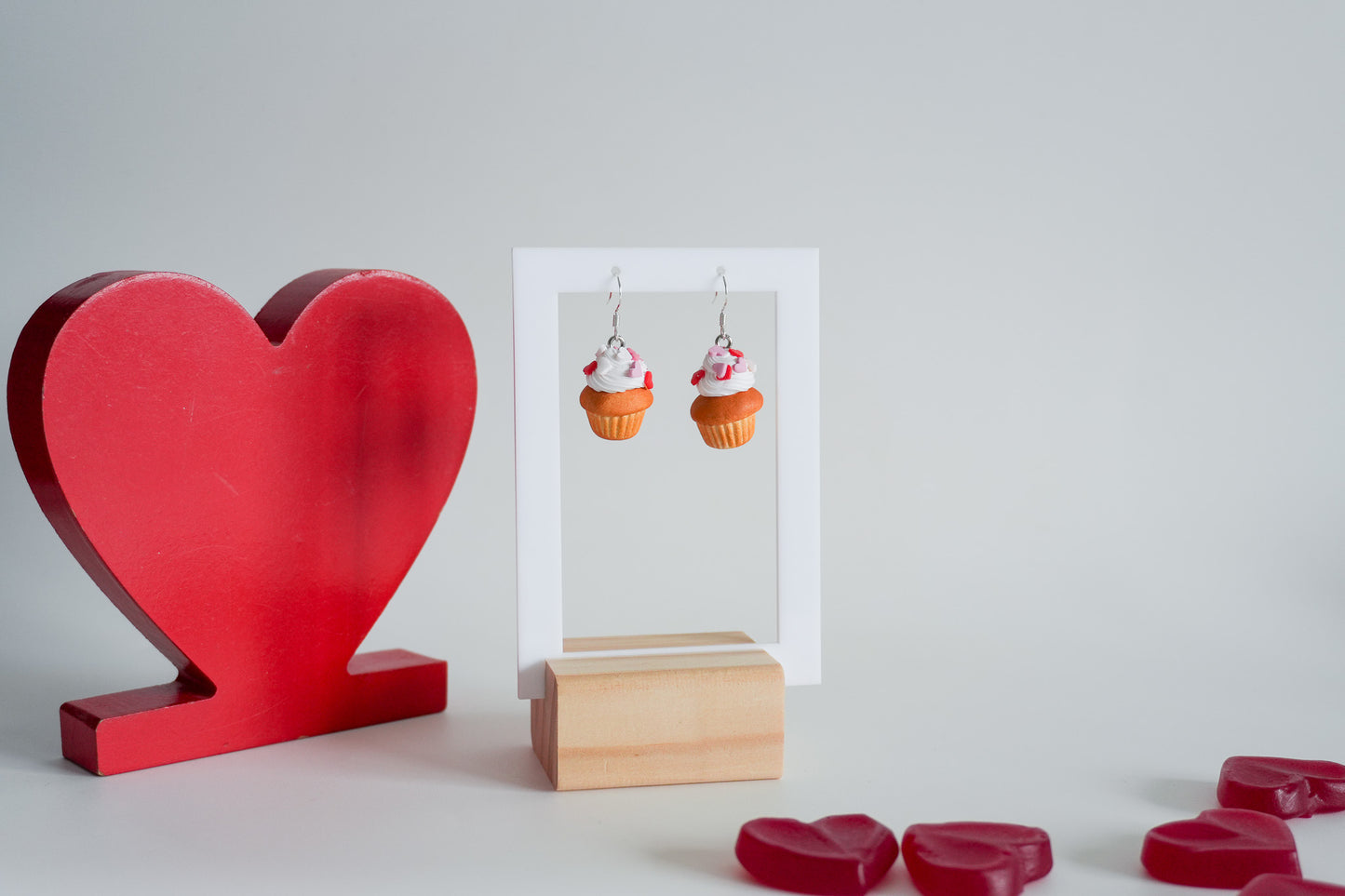 Valentines Cupcake Earrings