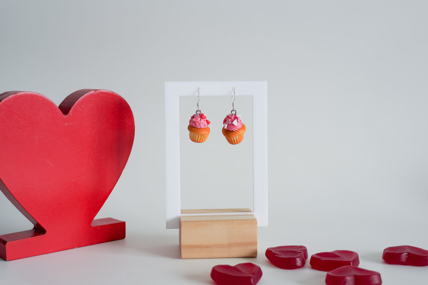 Valentines Cupcake Earrings
