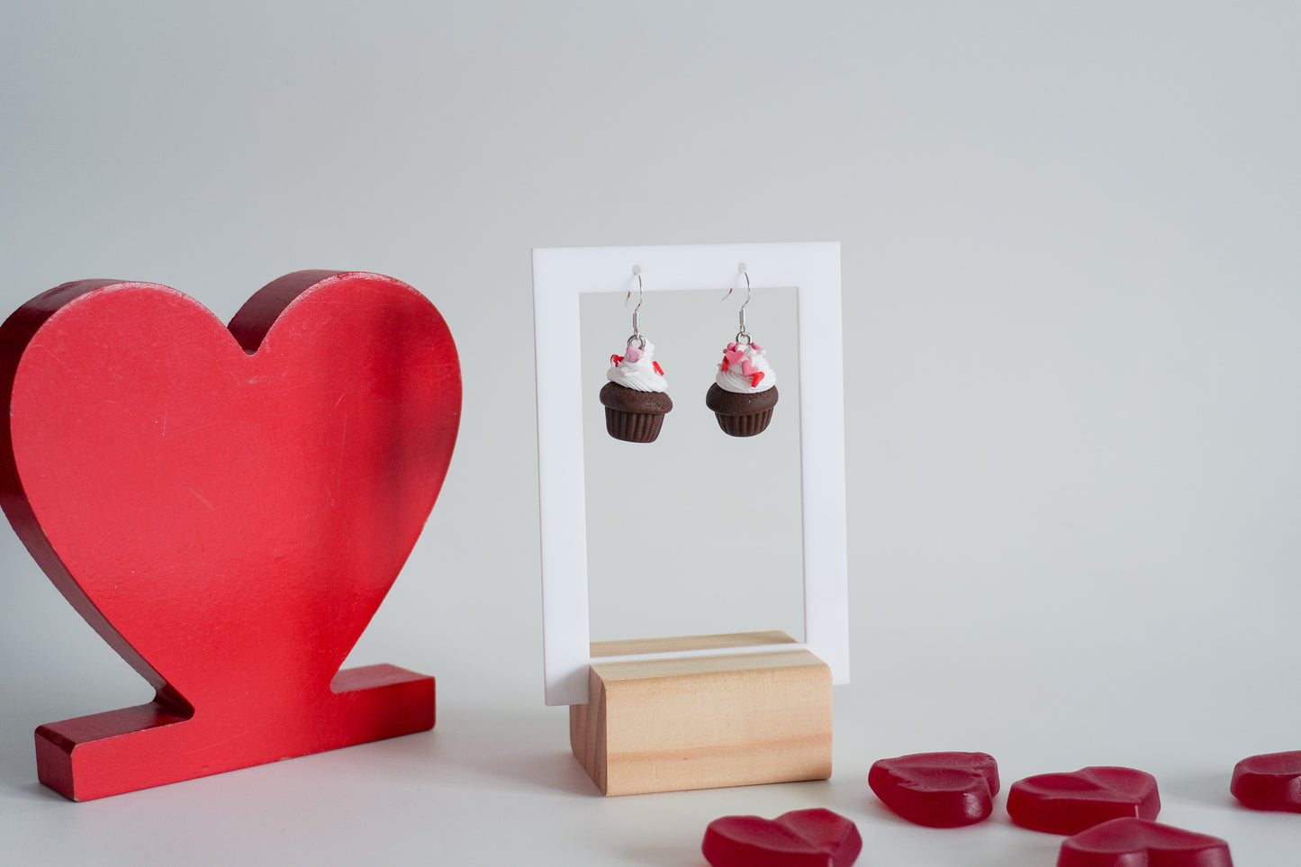 Valentines Cupcake Earrings