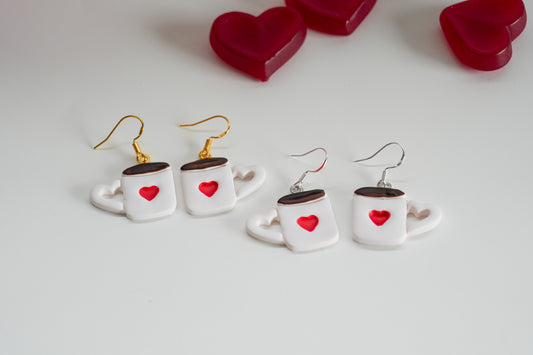 2D Coffee Mug Earrings