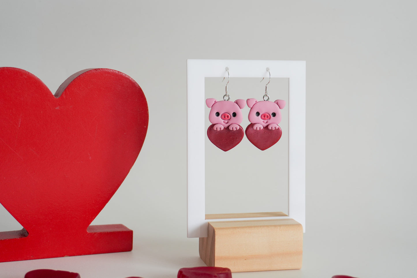 Animal Peekaboo Hearts Earrings