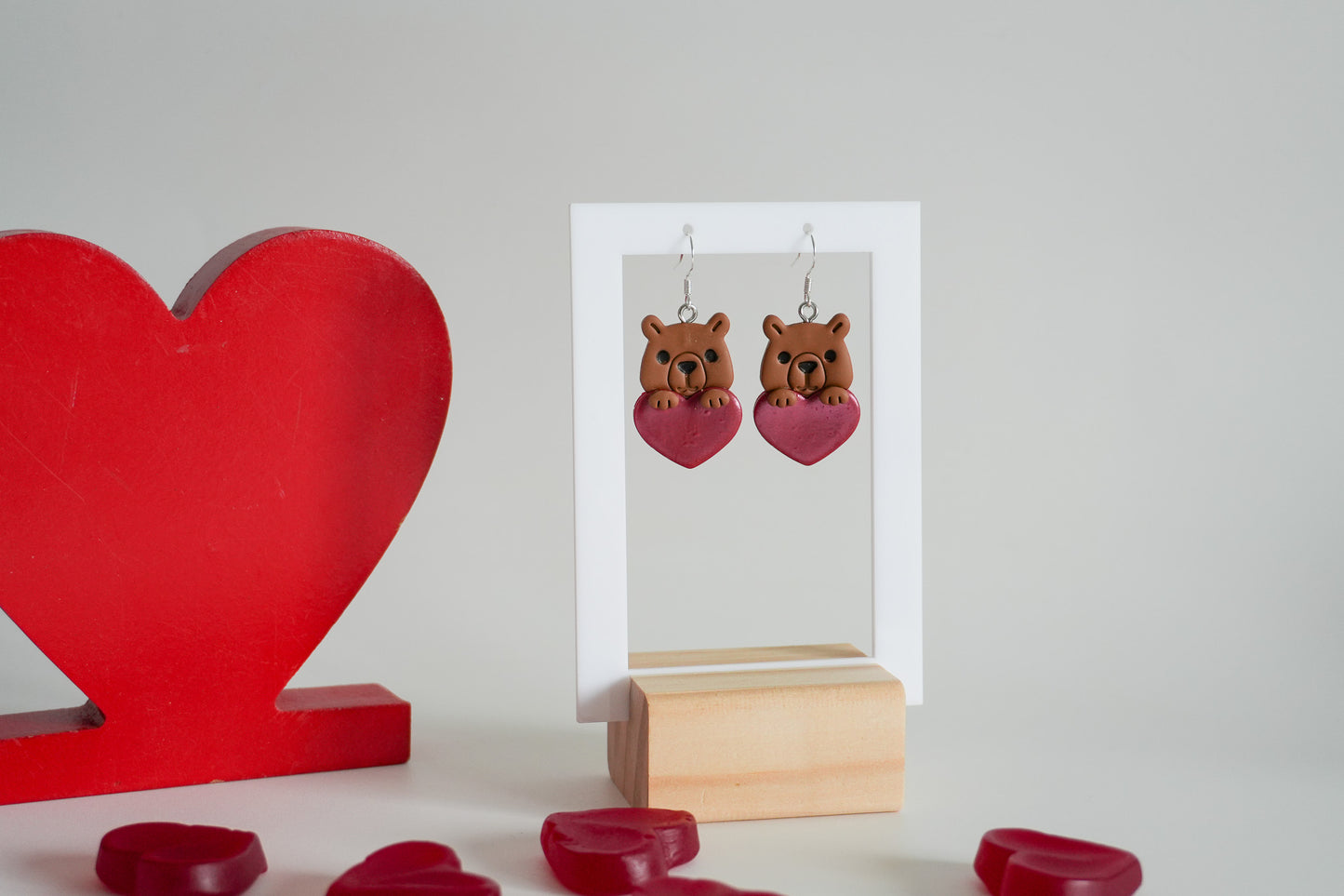 Animal Peekaboo Hearts Earrings
