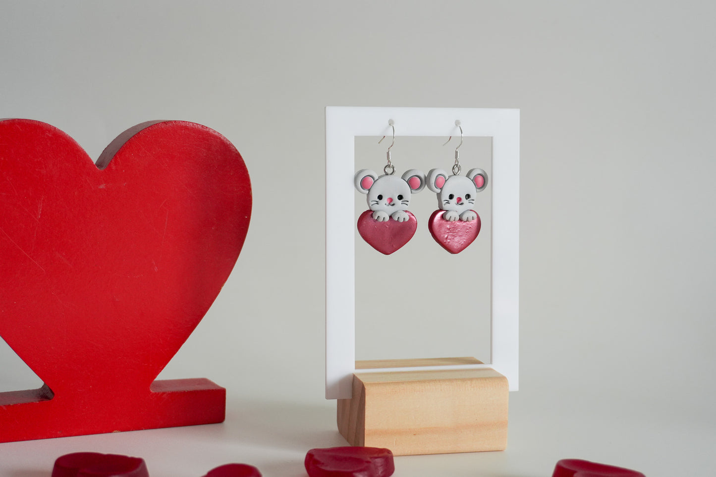 Animal Peekaboo Hearts Earrings