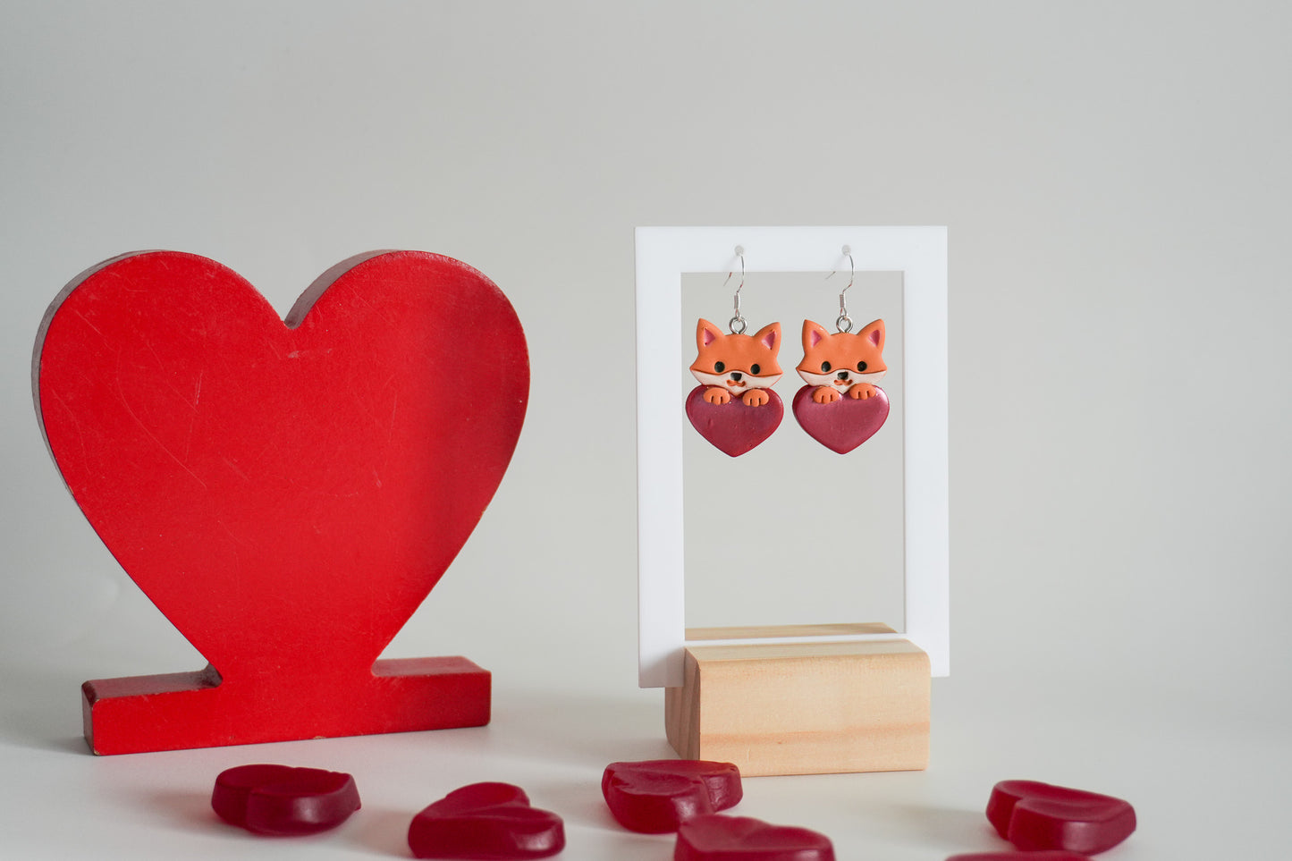 Animal Peekaboo Hearts Earrings