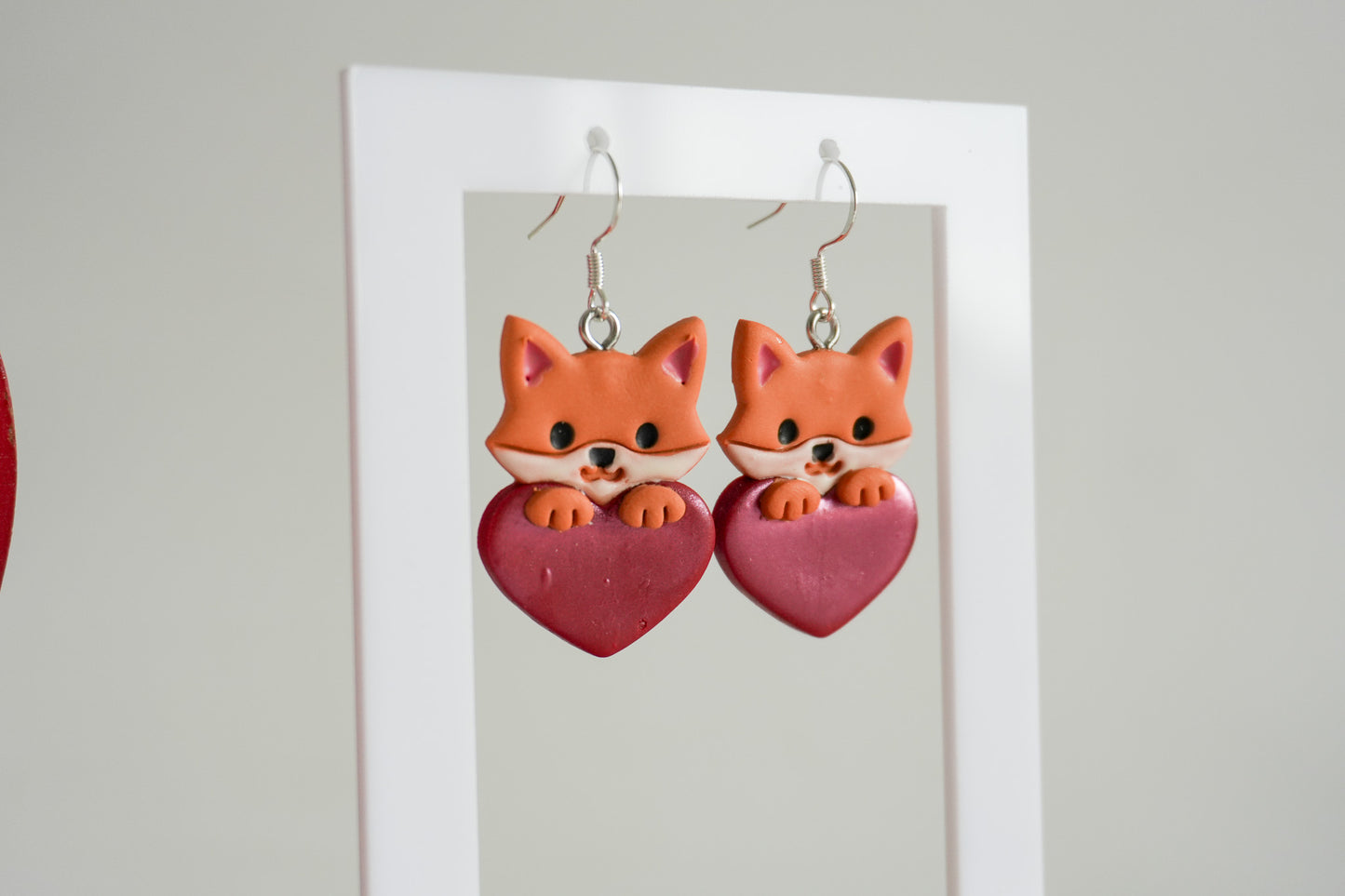 Animal Peekaboo Hearts Earrings