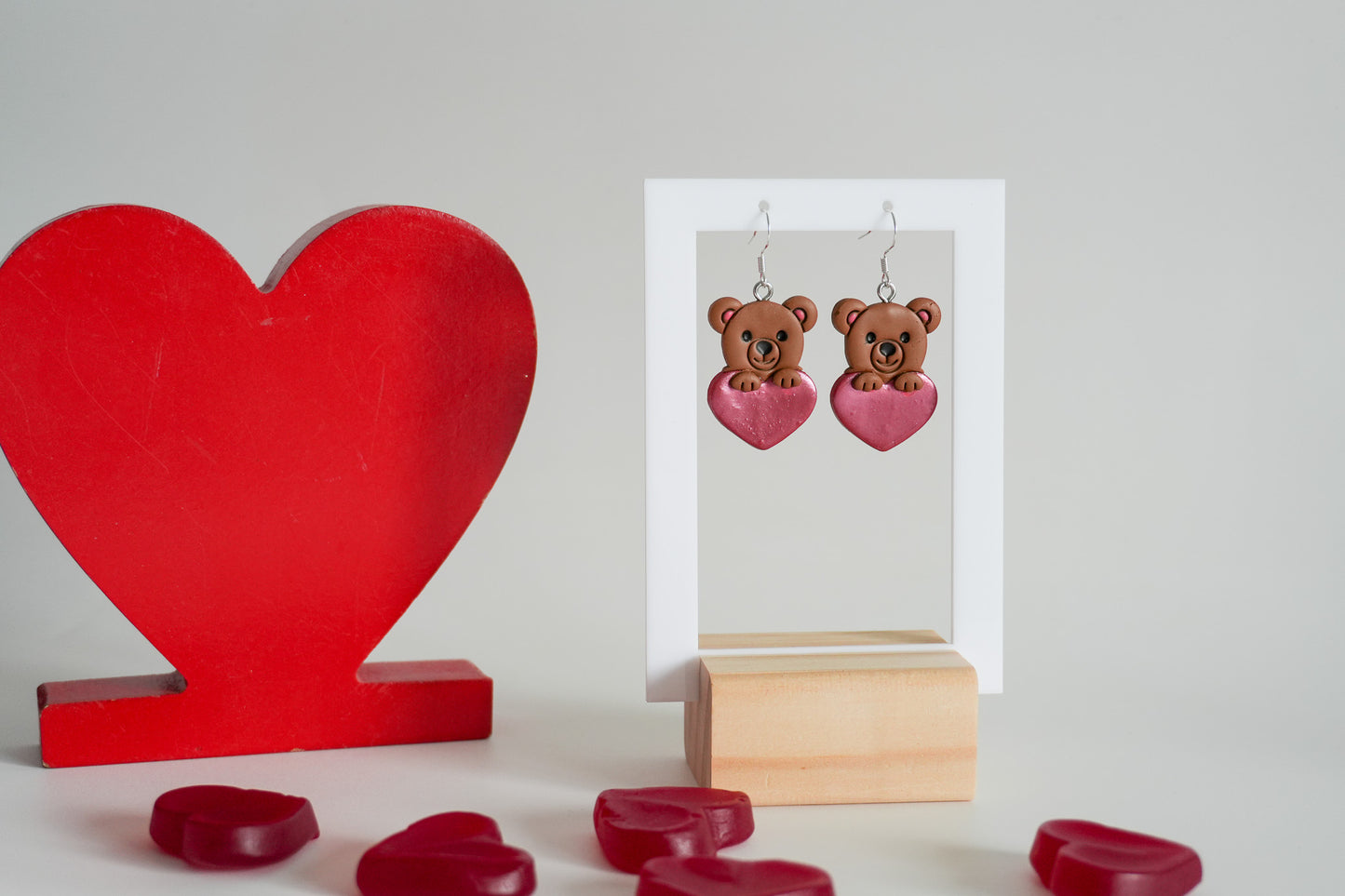 Animal Peekaboo Hearts Earrings
