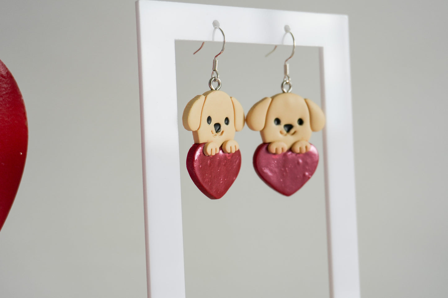 Animal Peekaboo Hearts Earrings
