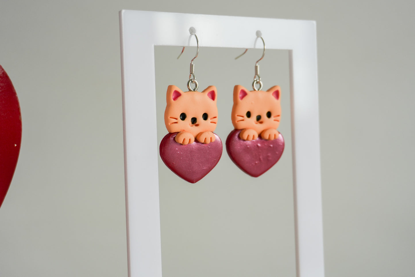 Animal Peekaboo Hearts Earrings