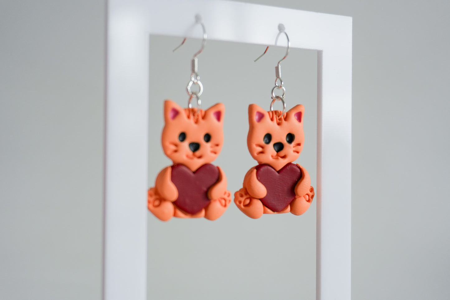 Heart Hug Animal Earrings